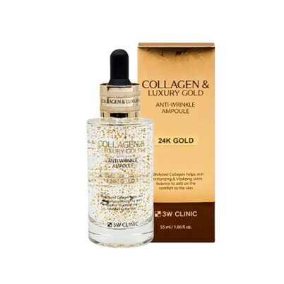 3W Clinic Collagen & Luxury 24K Gold Anti-Wrinkle Ampoule – 55ml
