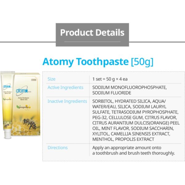 Atomy Propolis Toothpaste-50gm (16 Pcs) - Image 3