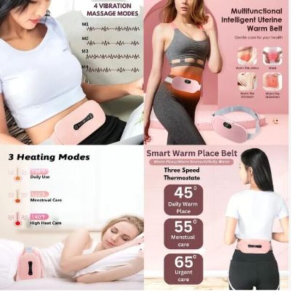 Heating Pad for Period Cramps & Vibration Slimming Massage Belt - Image 3