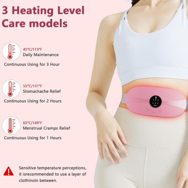 Heating Pad for Period Cramps & Vibration Slimming Massage Belt - Image 4