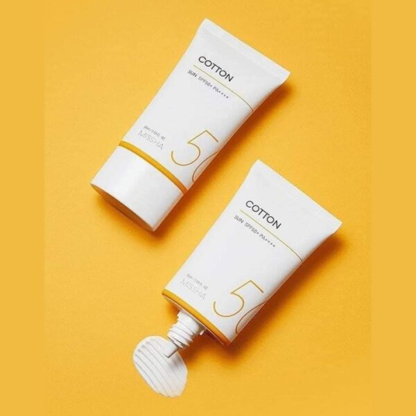 Missha Aqua Sun Gel and Missha Cotton Sunscreen-50ML - Image 2