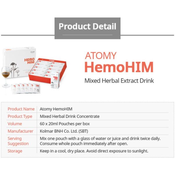 Atomy Hemohim-1 Box (20mlx60 Sachets) - Image 4