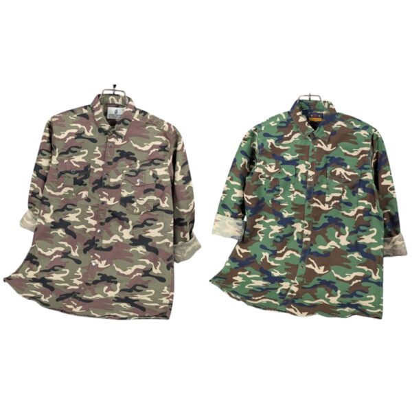 Camo Print Casual Shirt (2 Pcs) - Image 4
