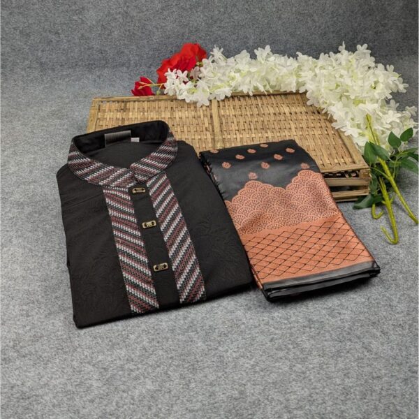 Premium Couple Set (Panjabi, Katan Saree) - Image 5
