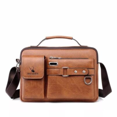 Men's Pu Leather Shoulder Bag