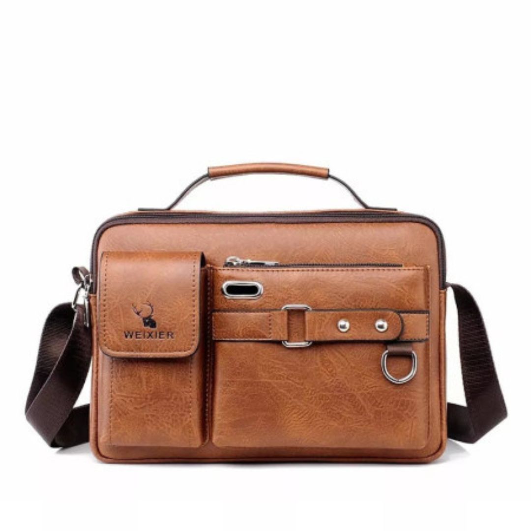 Men's Pu Leather Shoulder Bag