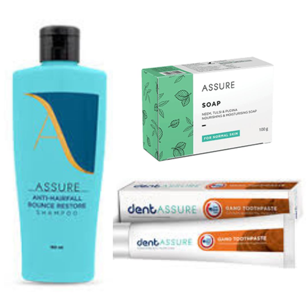 Assure Toothpaste, Shampoo & Soap